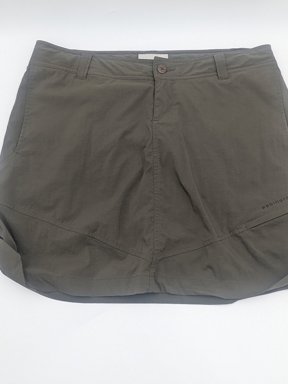 Redington Olive Green Performance Skort Skirted Shorts Women's Outdoor Hiking Lg